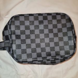 Black checkered makeup kit